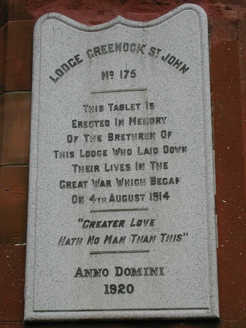 Lodge Greenock St John War Memorial