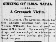 William McDonald HMS Natal